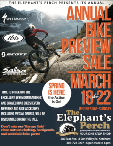 Annual Bike Preview Sale Elephants Perch Sun Valley Idaho
