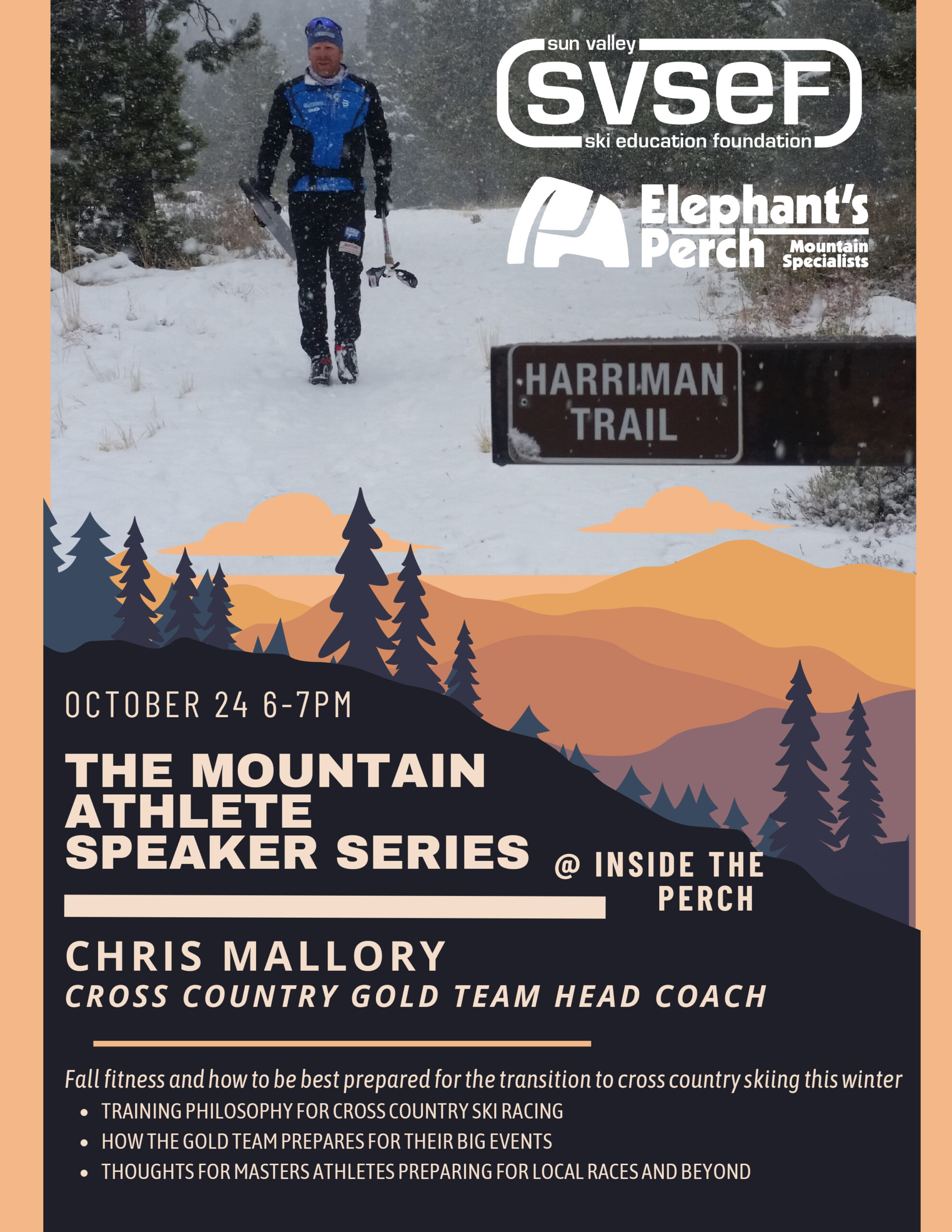 The mountain athlete speaker series at The Perch with Chris Mallory: cross country gold team head coach
