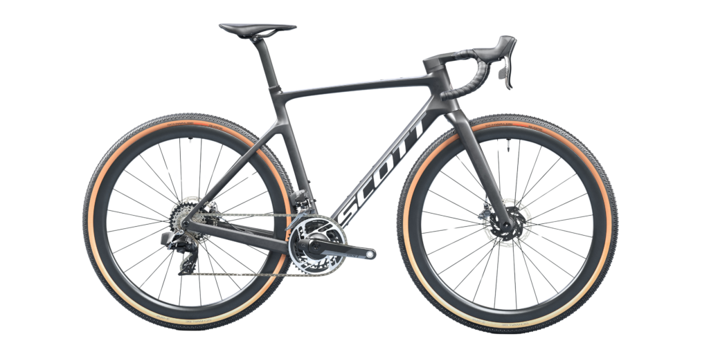 Addict gravel bike side view 